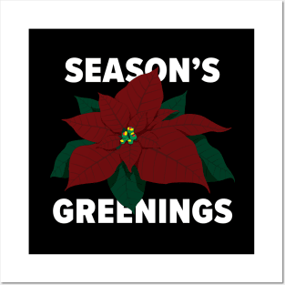 Poinsettia Greetings #1 Posters and Art